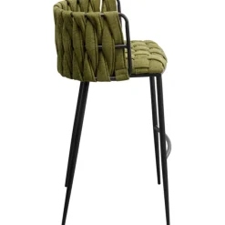 Chaise de bar Saluti vert foncé 77cm