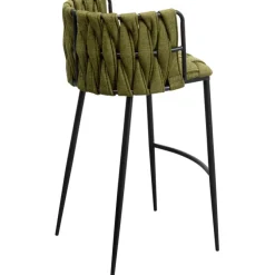 Chaise de bar Saluti vert foncé 77cm