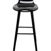 Chaise de bar York noir 75cm