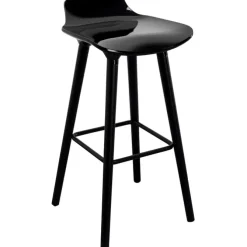 Chaise de bar York noir 75cm
