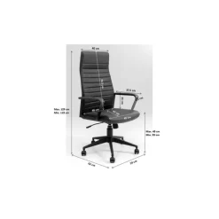Chaise de bureau pivotante Labora dossier haut