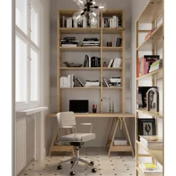 Chaise de bureau pivotante Dottore gris