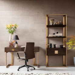 Chaise de bureau pivotante Labora marron