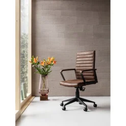 Chaise de bureau pivotante Labora marron