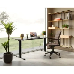 Chaise de bureau pivotante Labora marron