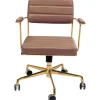 Chaise de bureau pivotante Dottore marron