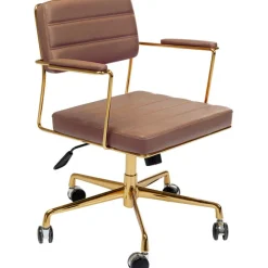 Chaise de bureau pivotante Dottore marron