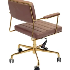 Chaise de bureau pivotante Dottore marron