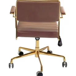 Chaise de bureau pivotante Dottore marron