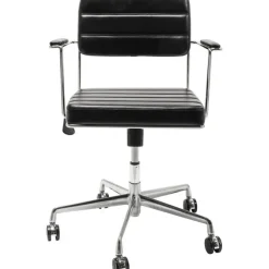 Chaise de bureau pivotante Dottore noir