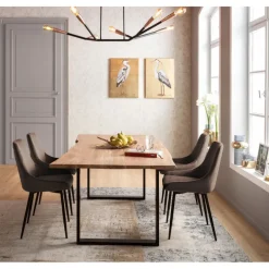 Chaise East Side marron