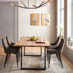 Chaise East Side marron