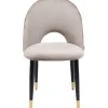 Chaise Iris velours beige