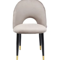 Chaise Iris velours beige