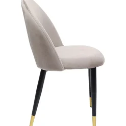 Chaise Iris velours beige