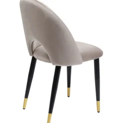 Chaise Iris velours beige