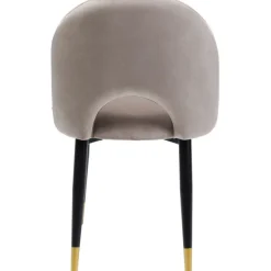 Chaise Iris velours beige