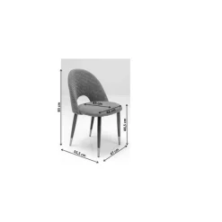Chaise Iris velours beige