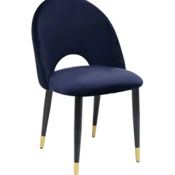 Chaise Iris velours bleu (2/set)