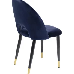 Chaise Iris velours bleu (2/set)