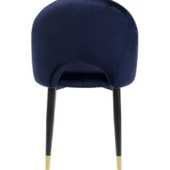 Chaise Iris velours bleu (2/set)