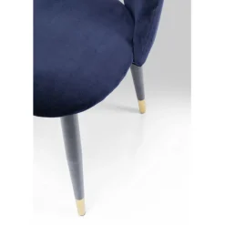 Chaise Iris velours bleu (2/set)