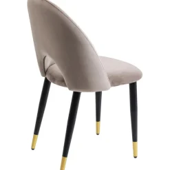 Chaise Iris velours taupe (2/set)