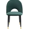 Chaise Iris velours vert