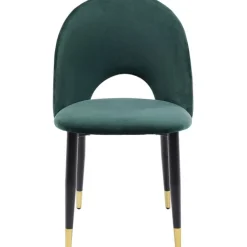 Chaise Iris velours vert