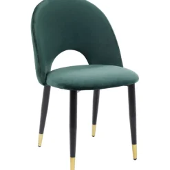 Chaise Iris velours vert