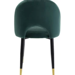 Chaise Iris velours vert
