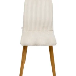 Chaise Lara velours cotelé crème