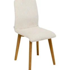 Chaise Lara velours cotelé crème