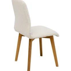 Chaise Lara velours cotelé crème