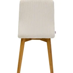 Chaise Lara velours cotelé crème