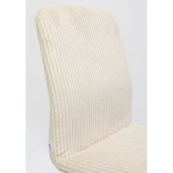 Chaise Lara velours cotelé crème