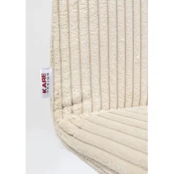 Chaise Lara velours cotelé crème