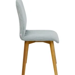 Chaise Lara velours cotelé bleu