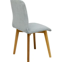 Chaise Lara velours cotelé bleu