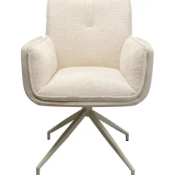 Chaise pivotante à acc. Hilla blanc