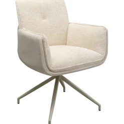 Chaise pivotante à acc. Hilla blanc