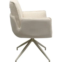 Chaise pivotante à acc. Hilla blanc