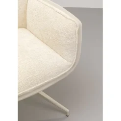 Chaise pivotante à acc. Hilla blanc