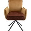 Chaise pivotante a. acc. Chelsea.marron
