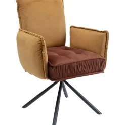 Chaise pivotante a. acc. Chelsea.marron