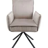 Chaise pivotante a. acc. Chelsea gris