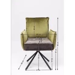 Chaise pivotante a. acc. Chelsea.vert