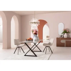 Chaise pivotante Baron crème