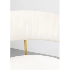 Chaise pivotante Belle velours crème