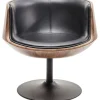 Chaise pivotante Club noyer